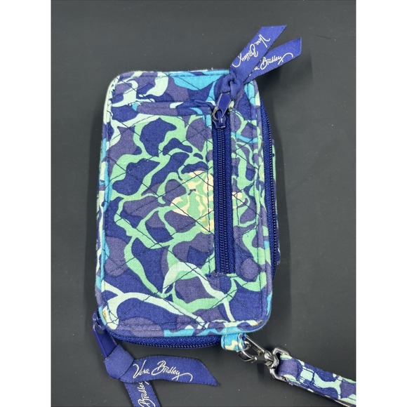 Vera Bradley Smartphone Wristlet Wallet Blue Green - Picture 5 of 7